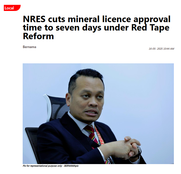 NRES cuts mineral licence approval time to seven days under Red Tape Reform